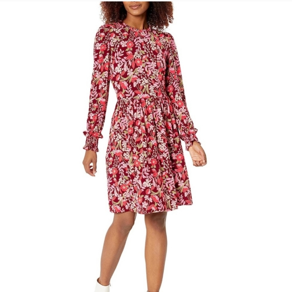 Draper James Women's Floral Long Sleeve Cottagecore Bohemian Dress XS